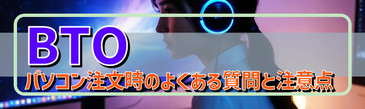 BTOパソコン注文時のよくある質問と注意点