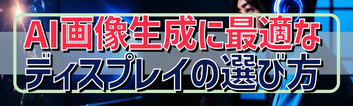 AI画像生成に最適なディスプレイの選び方