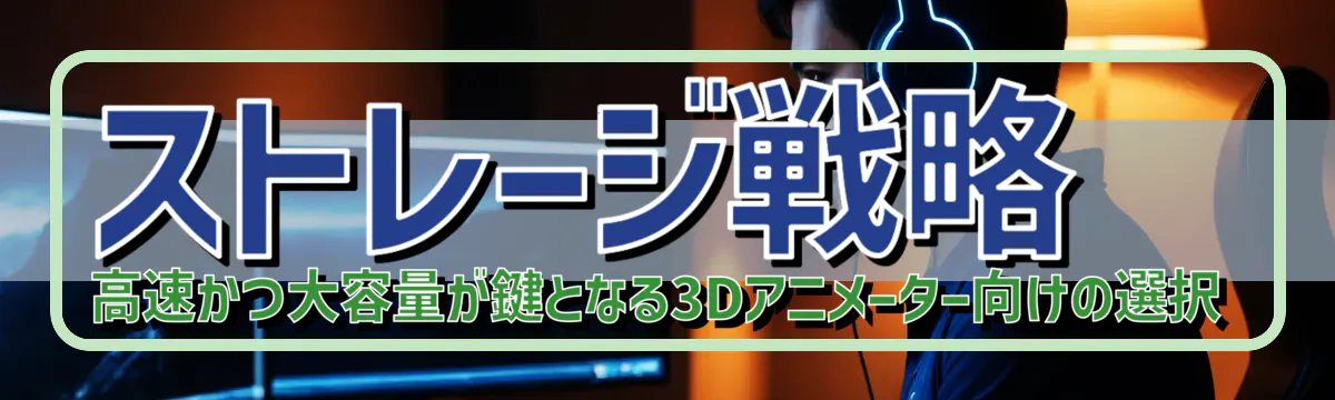 ストレージ戦略 高速かつ大容量が鍵となる3Dアニメーター向けの選択