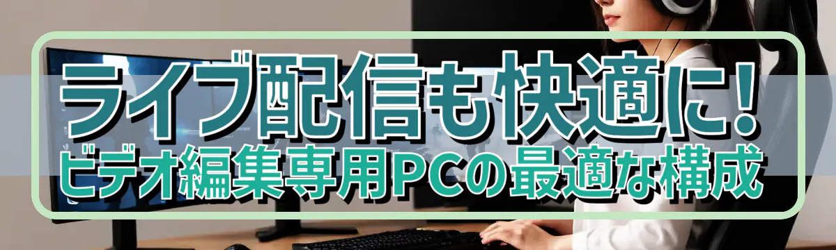 ライブ配信も快適に! ビデオ編集専用PCの最適な構成