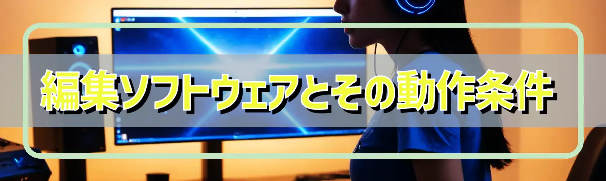 編集ソフトウェアとその動作条件
