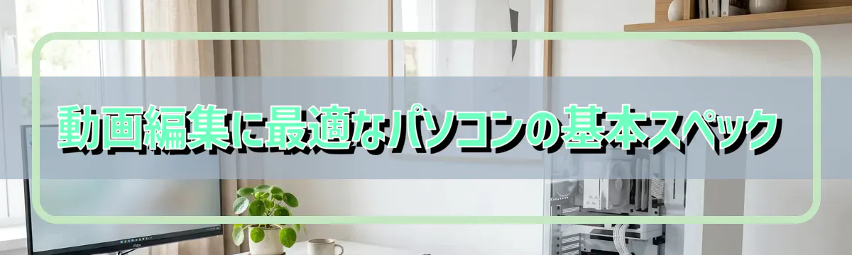 動画編集に最適なパソコンの基本スペック