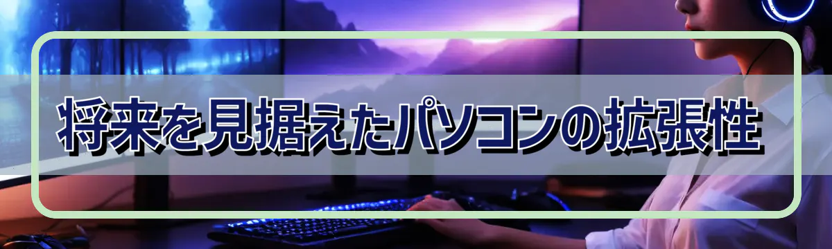 将来を見据えたパソコンの拡張性
