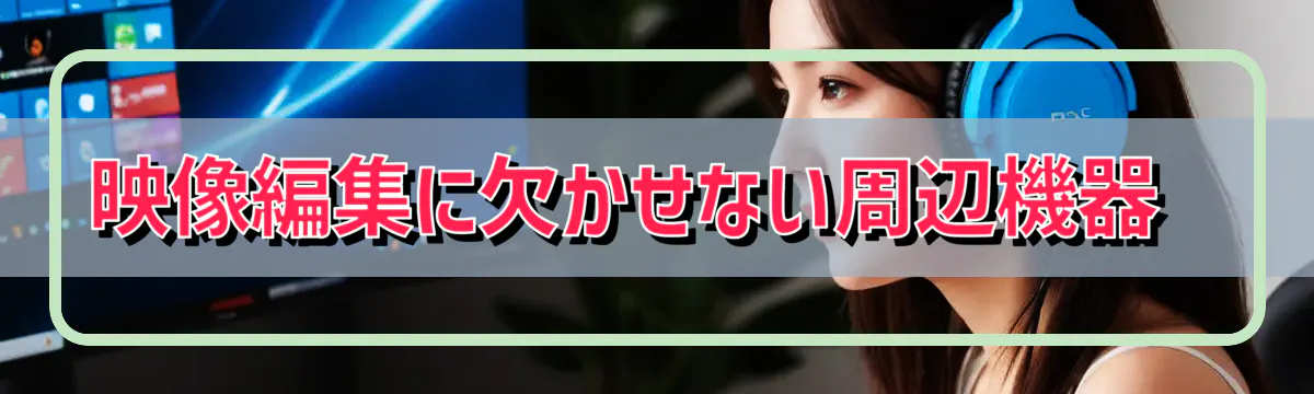 映像編集に欠かせない周辺機器