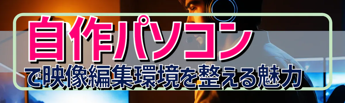 自作パソコンで映像編集環境を整える魅力