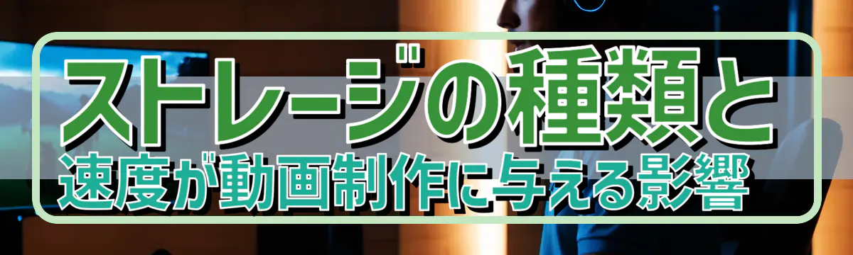 ストレージの種類と速度が動画制作に与える影響
