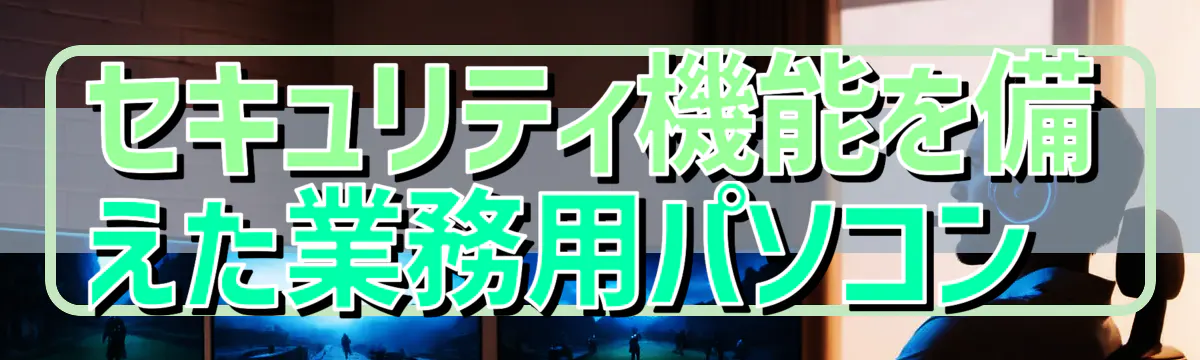 セキュリティ機能を備えた業務用パソコン 
