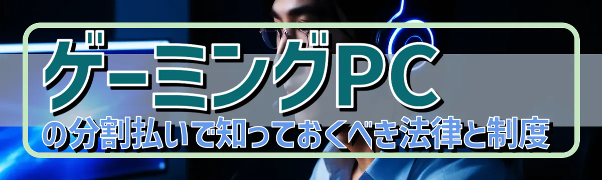 ゲーミングPCの分割払いで知っておくべき法律と制度

