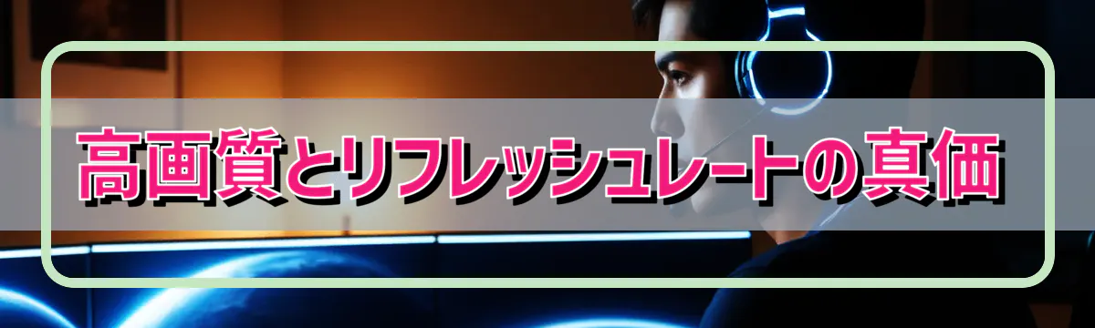 高画質とリフレッシュレートの真価