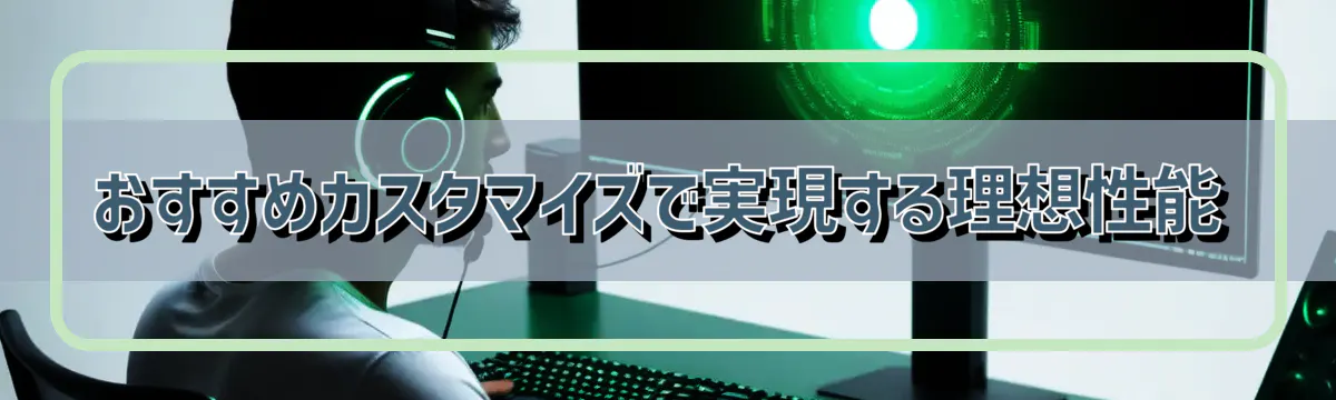 おすすめカスタマイズで実現する理想性能