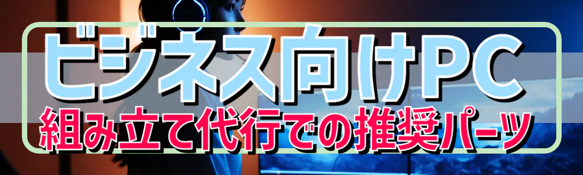 ビジネス向けPC組み立て代行での推奨パーツ