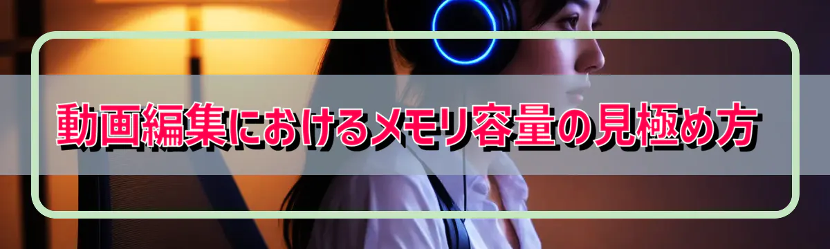 動画編集におけるメモリ容量の見極め方