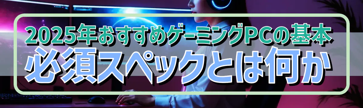 2025年おすすめゲーミングPCの基本 必須スペックとは何か
