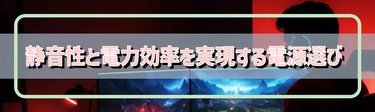 静音性と電力効率を実現する電源選び
