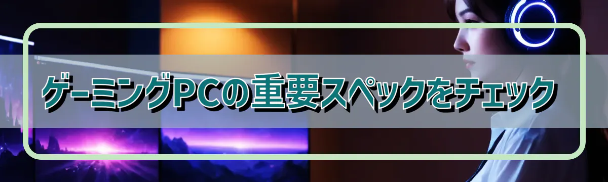 ゲーミングPCの重要スペックをチェック