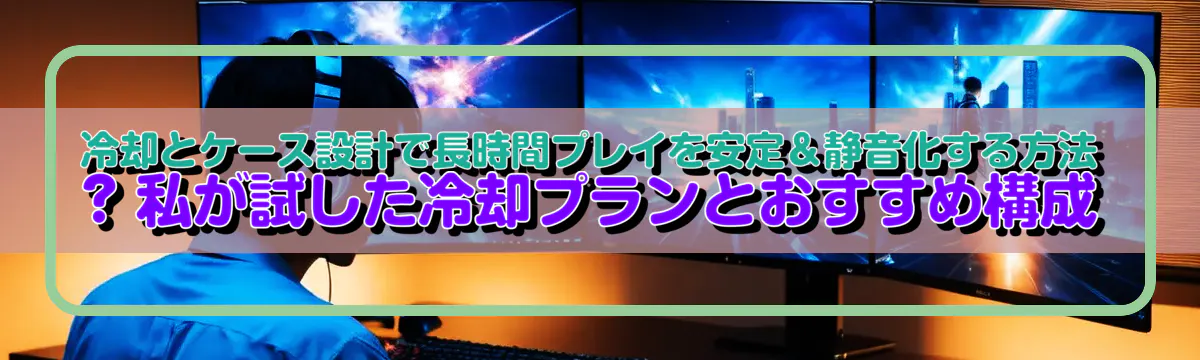 冷却とケース設計で長時間プレイを安定&静音化する方法 ? 私が試した冷却プランとおすすめ構成