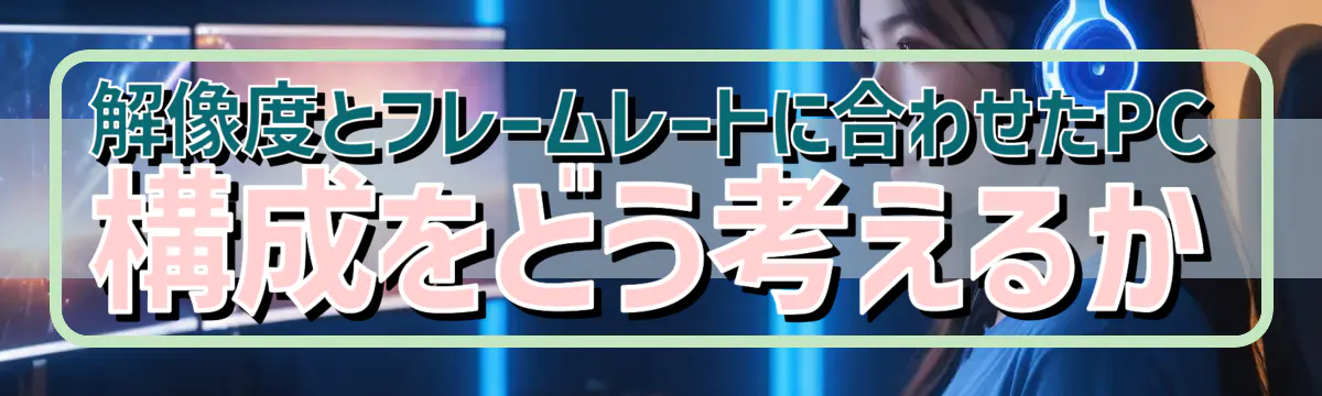 解像度とフレームレートに合わせたPC構成をどう考えるか