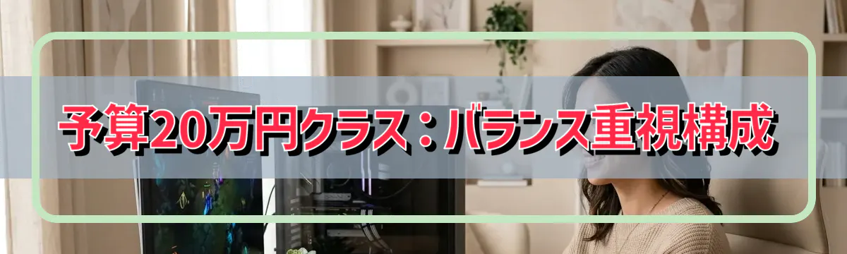 予算20万円クラス：バランス重視構成