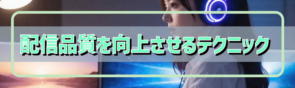 配信品質を向上させるテクニック