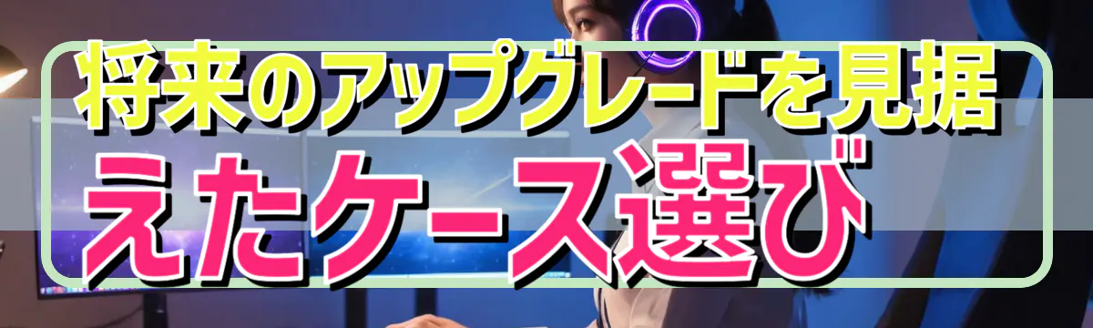 将来のアップグレードを見据えたケース選び