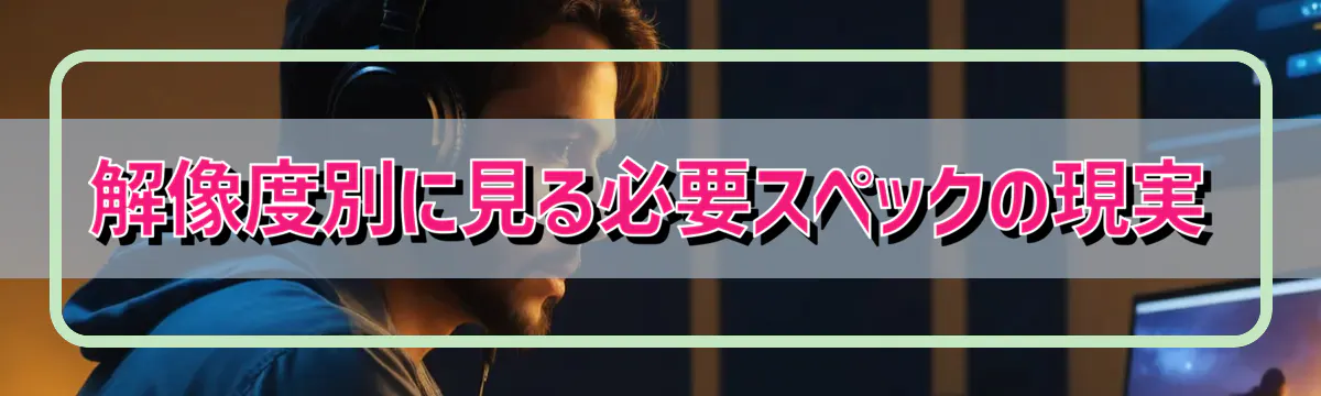 解像度別に見る必要スペックの現実