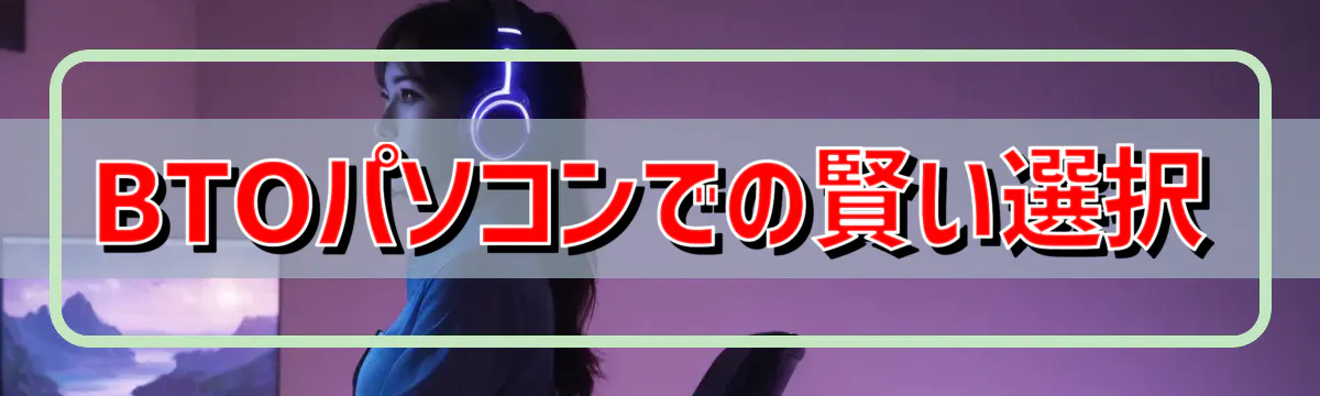BTOパソコンでの賢い選択
