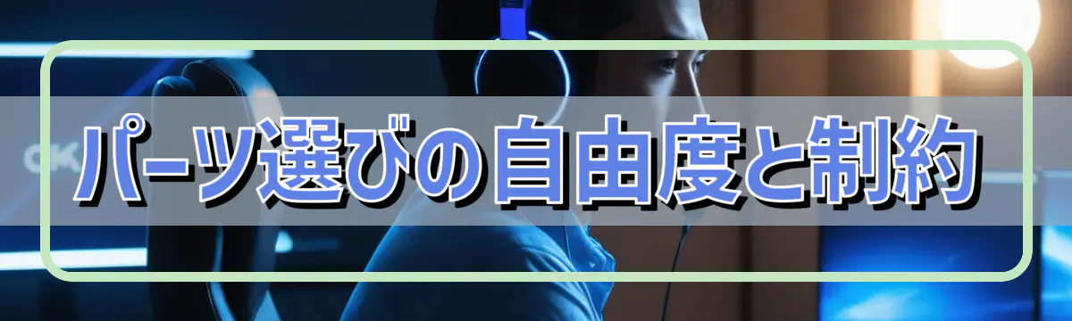 パーツ選びの自由度と制約