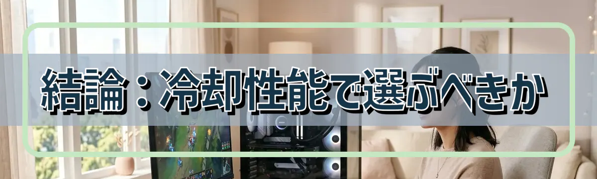 結論：冷却性能で選ぶべきか