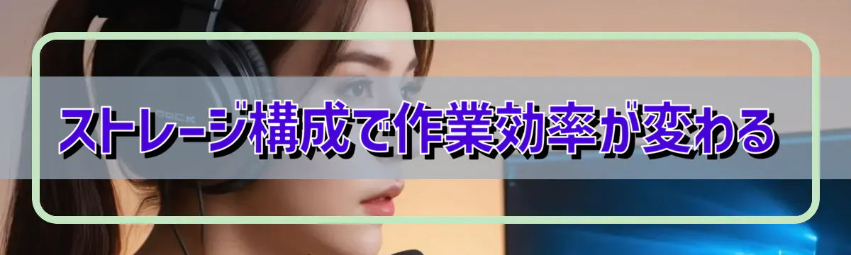 ストレージ構成で作業効率が変わる