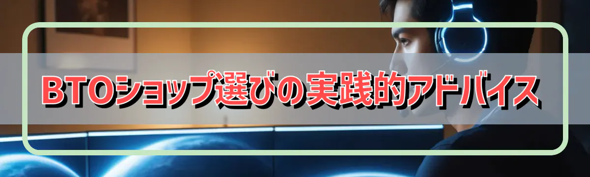 BTOショップ選びの実践的アドバイス