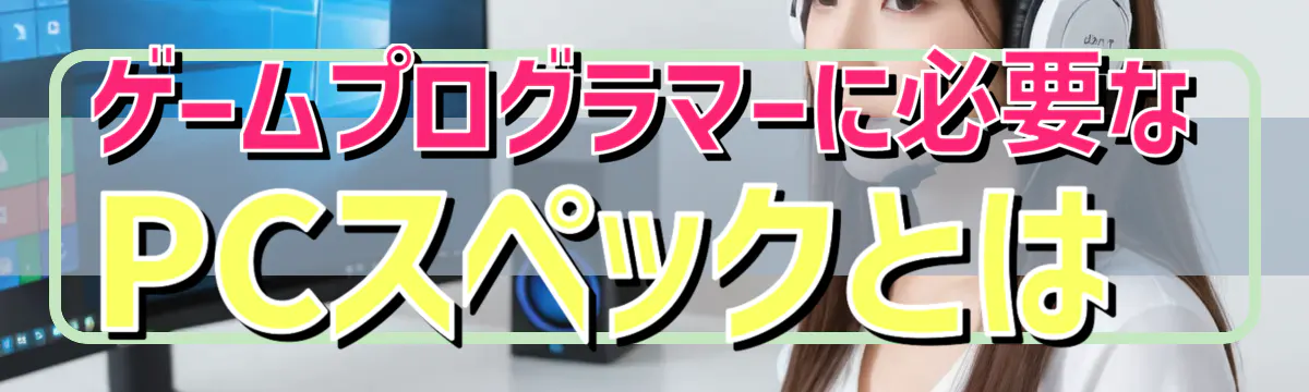 ゲームプログラマーに必要なPCスペックとは