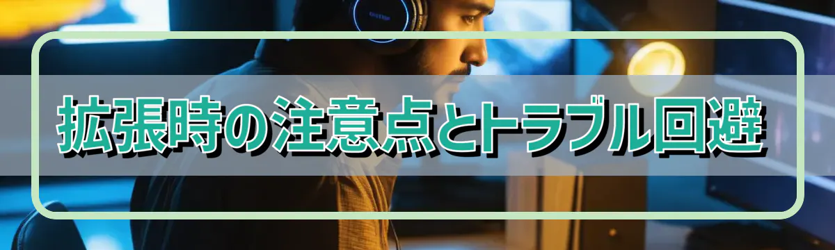拡張時の注意点とトラブル回避