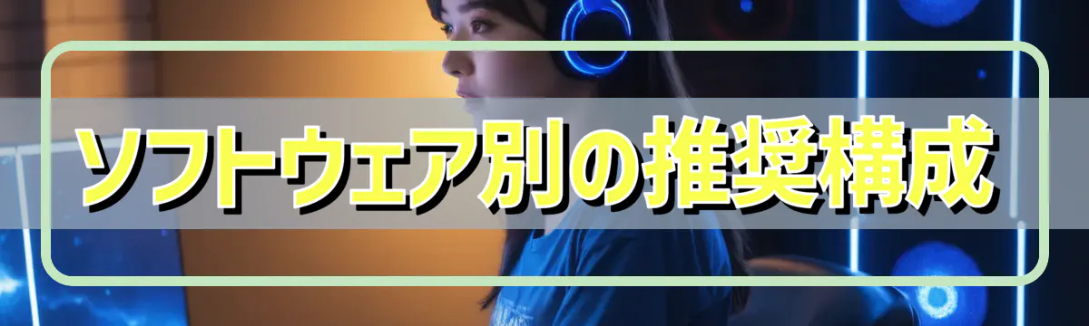 ソフトウェア別の推奨構成