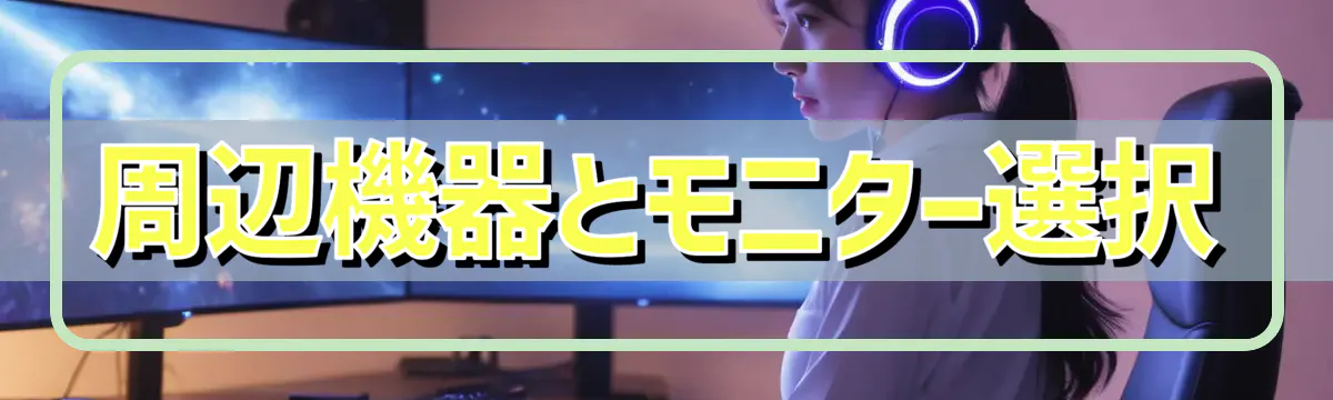 周辺機器とモニター選択