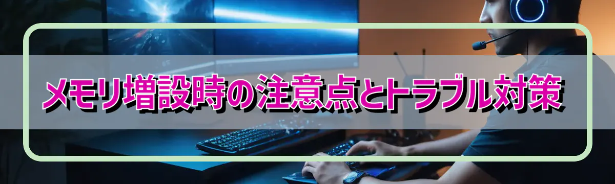 メモリ増設時の注意点とトラブル対策