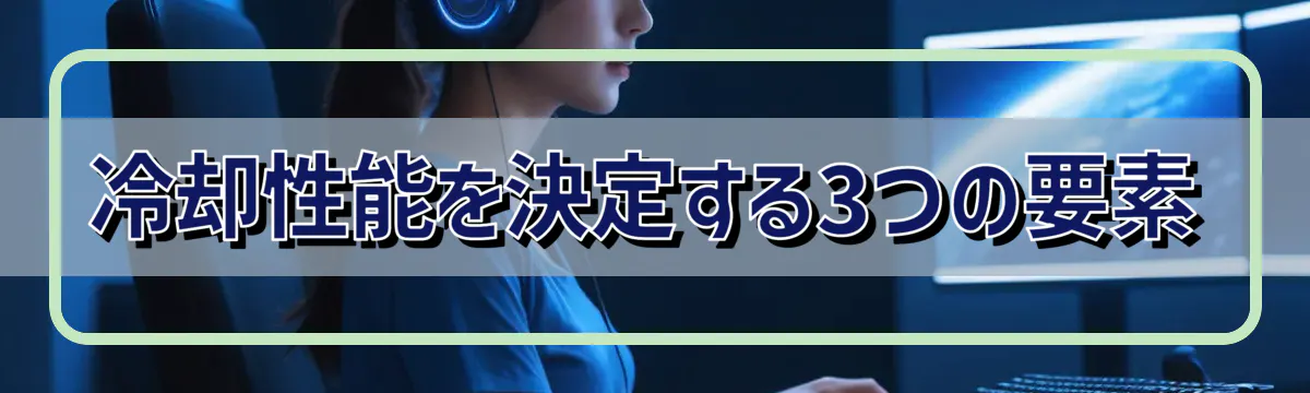 冷却性能を決定する3つの要素