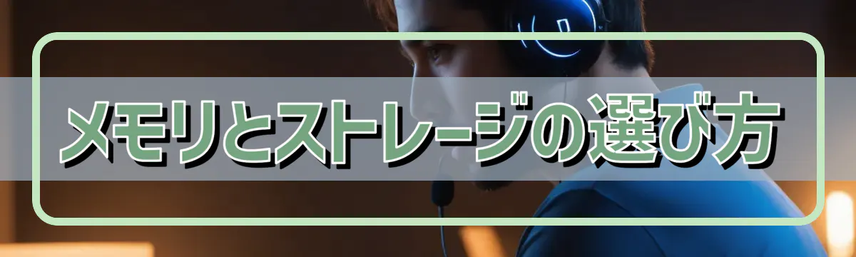 メモリとストレージの選び方