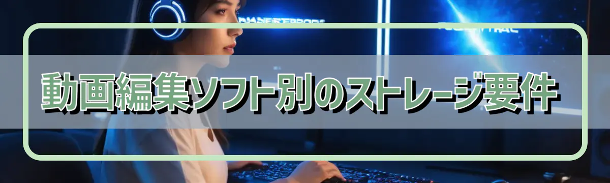 動画編集ソフト別のストレージ要件