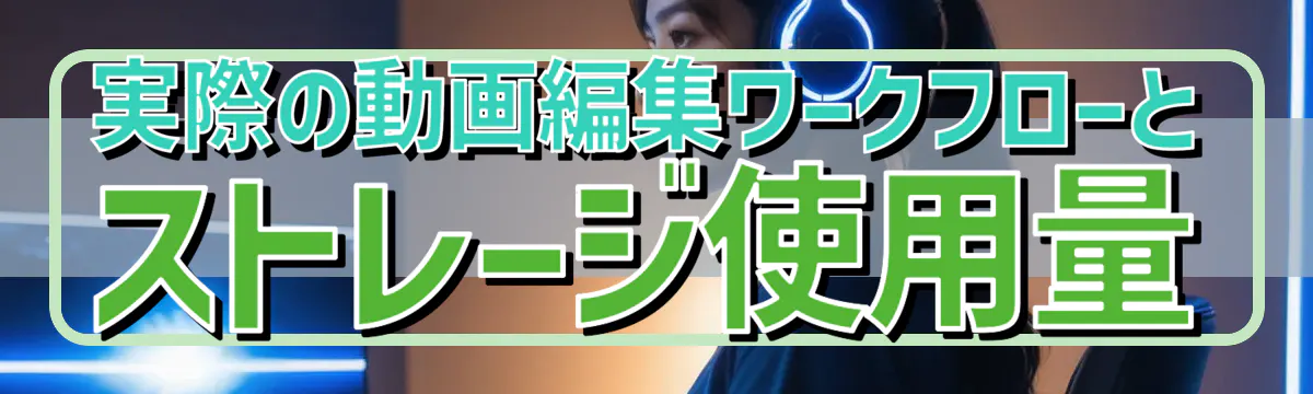 実際の動画編集ワークフローとストレージ使用量