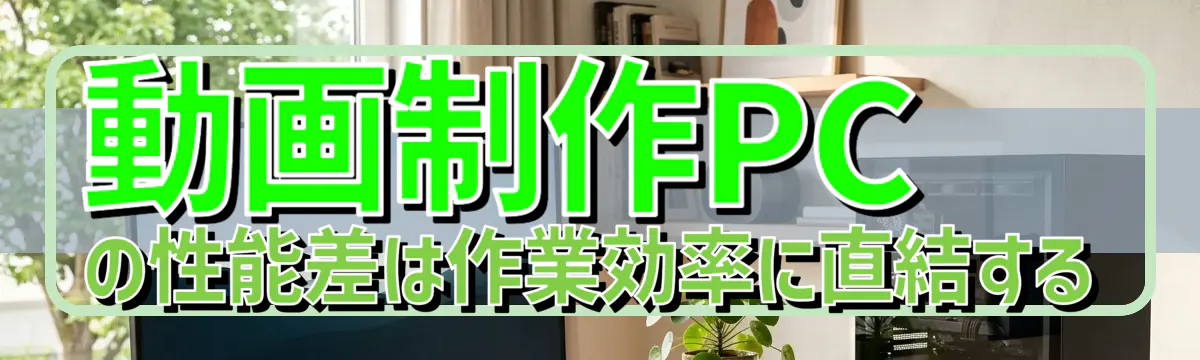 動画制作PCの性能差は作業効率に直結する