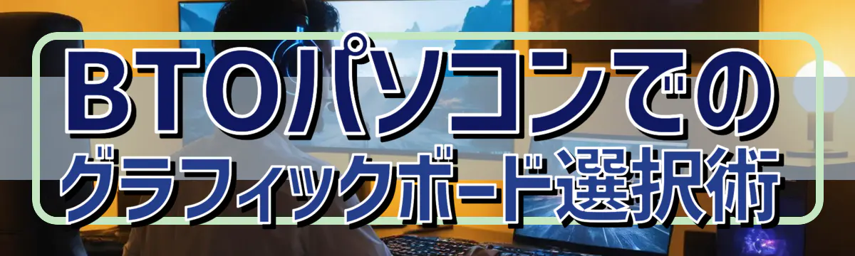 BTOパソコンでのグラフィックボード選択術
