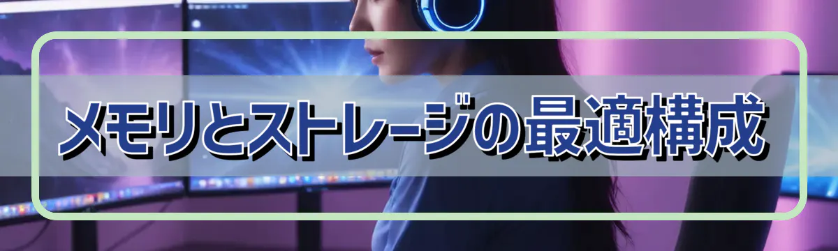 メモリとストレージの最適構成