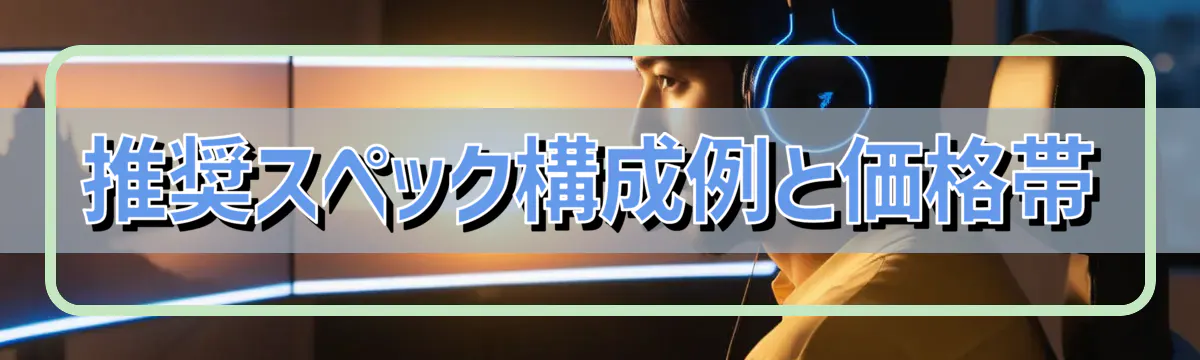 推奨スペック構成例と価格帯