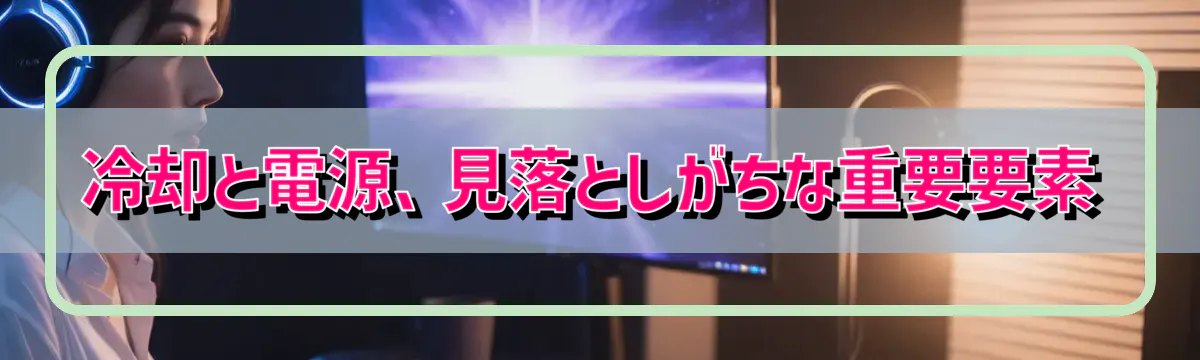 冷却と電源、見落としがちな重要要素