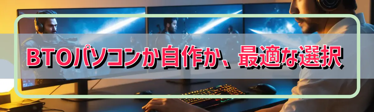 BTOパソコンか自作か、最適な選択