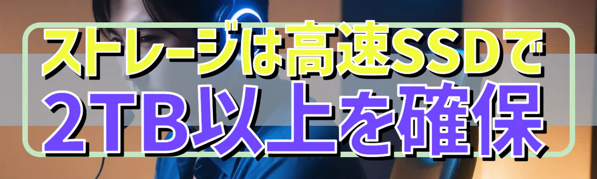 ストレージは高速SSDで2TB以上を確保