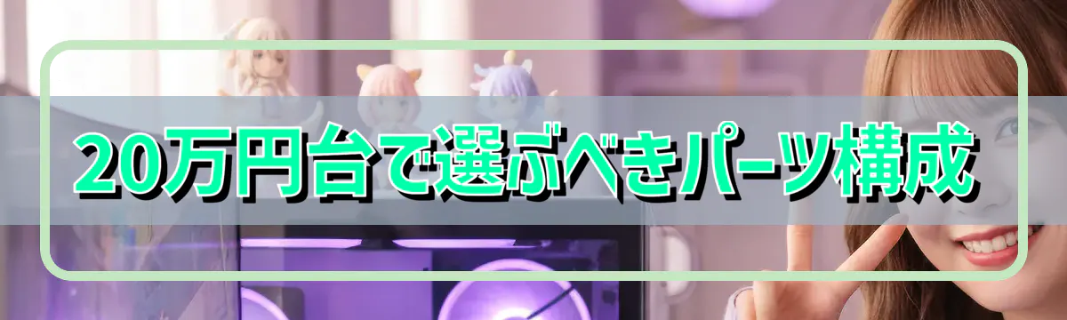 20万円台で選ぶべきパーツ構成