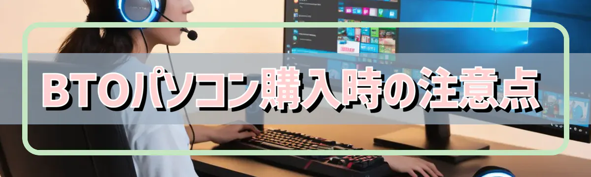 BTOパソコン購入時の注意点