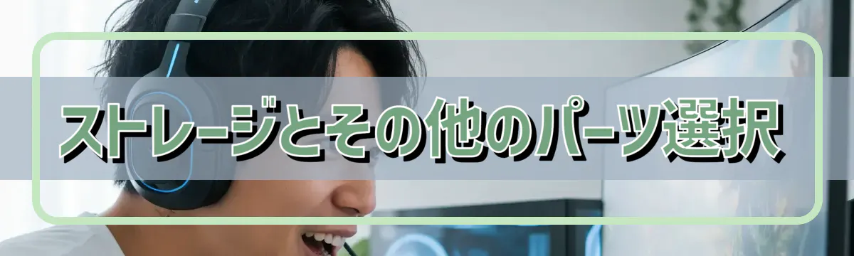 ストレージとその他のパーツ選択
