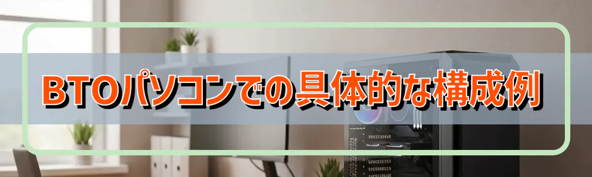 BTOパソコンでの具体的な構成例